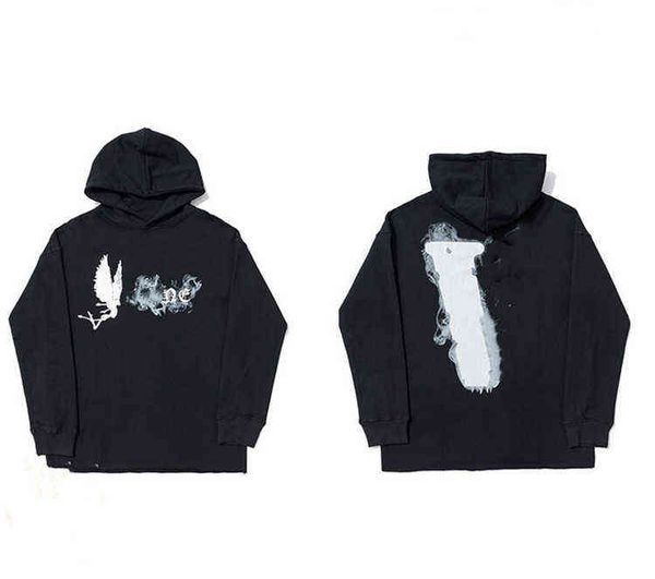 

designer men's hoodie loose women's sweater popular embroidery oil painting arrow print long sleevevq3d, Black