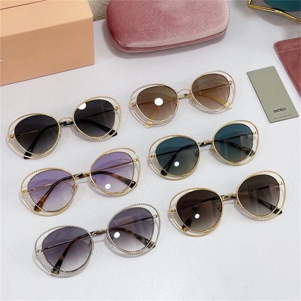 

sunglasses m round frame sunglasses ins net red same fashion personalized mu59vs 7ete, White;black