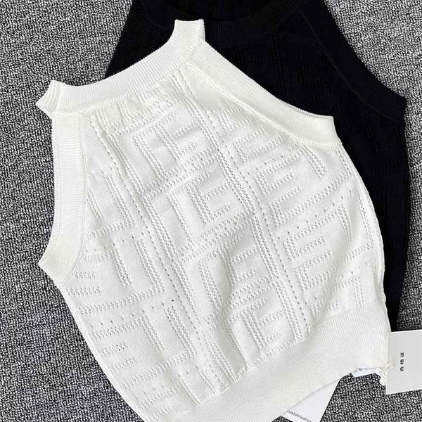 

heliar women round neck halter knitted hollow out ribbed y2k crop off shoulder cute summer 220607, White