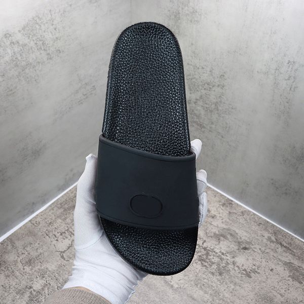 

2022 summer women's slippers men's designer slippers floral damask flat sole slippers cuffs casual fashion beach shoes sandals loa, Black