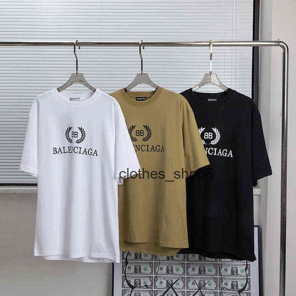 

balencaigass fashion t shirts men's sweaters hoodies correct 2022ss spring and summer new trend paris classic wheat print versatil, White;black