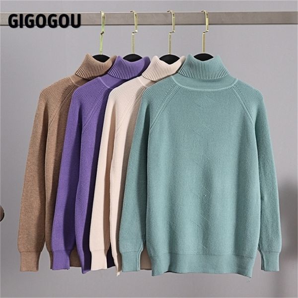 

gigogou oversized women pullover and sweaters winter warm female jumper thick christmas sweater ribbed knitted pullover pull 201225, White;black