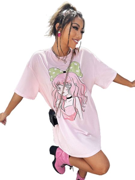 

figure graphic drop shoulder tee c5wi#, White