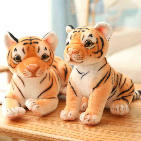 Cm Beautiful Stuffed Tiger Dolls Cute Simulation Mini Cuddles Kawaii Soft Animal Pillow For Kids Girls Gift J220704