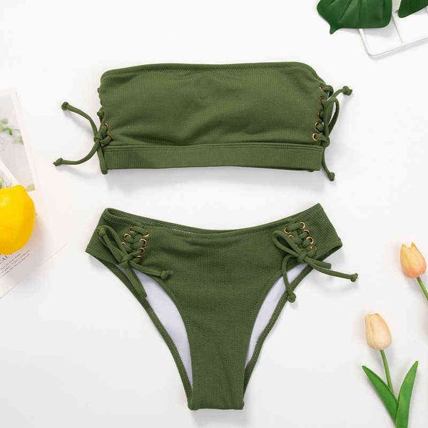 

fashion style split bikini high waist bra solid color women's swimsuit, White;black