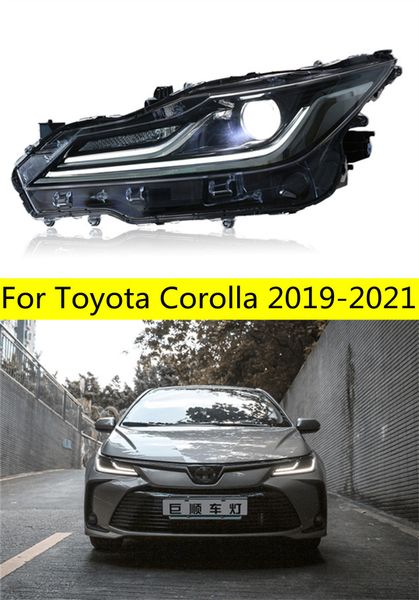 

headlight led for toyota corolla led headlights 19-21 drl turn signal head lamp high beam angel eye lights