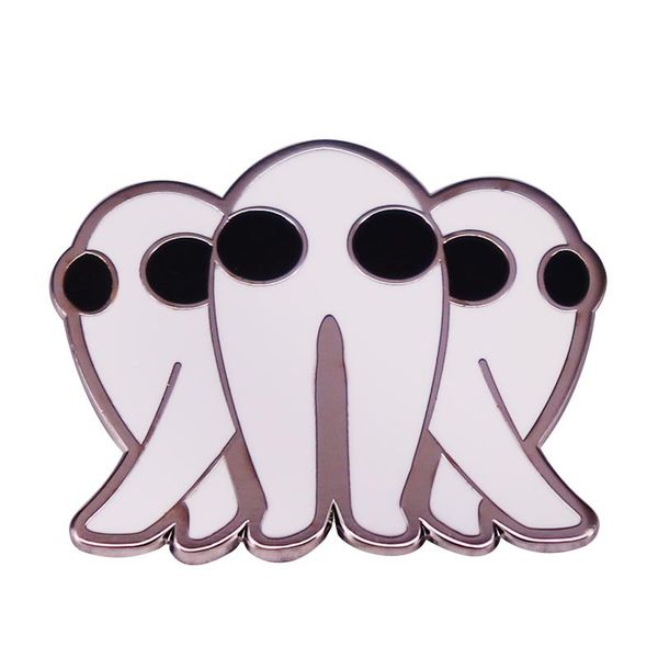 

three ghost brooches halloween cute ghost badge funny humor accessories, Blue