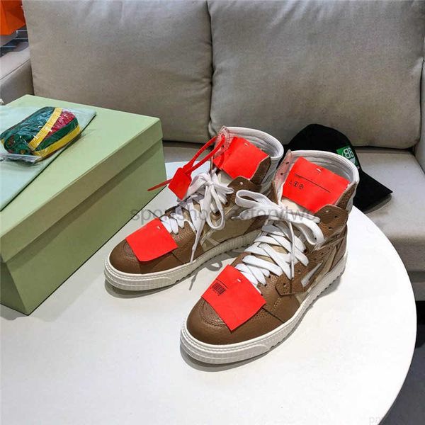 

2022 luxury designer off dress shoes court sneaker high-sneakers multicolor white with original box, Black