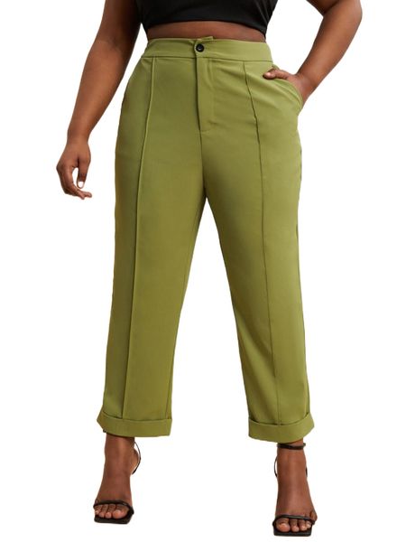 

x gelly plus high waist seam detail pants l0he#, Black