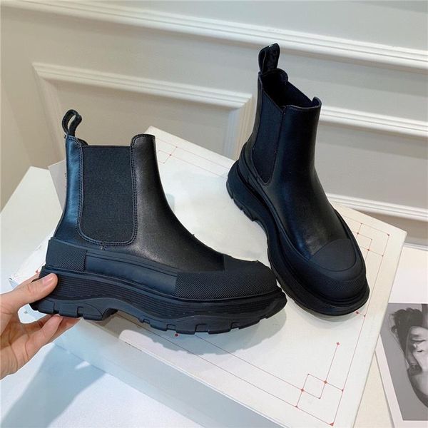 

new womens platform shoes fashion short boots martin boots leather comfortable short boots 38u, Black
