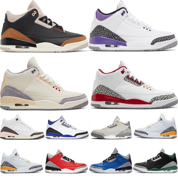 

jumpman 3 3s basketball shoes desert elephant muslin neapolitan dark iris racer blue pine green fire red mens sports sneakers classic iii
