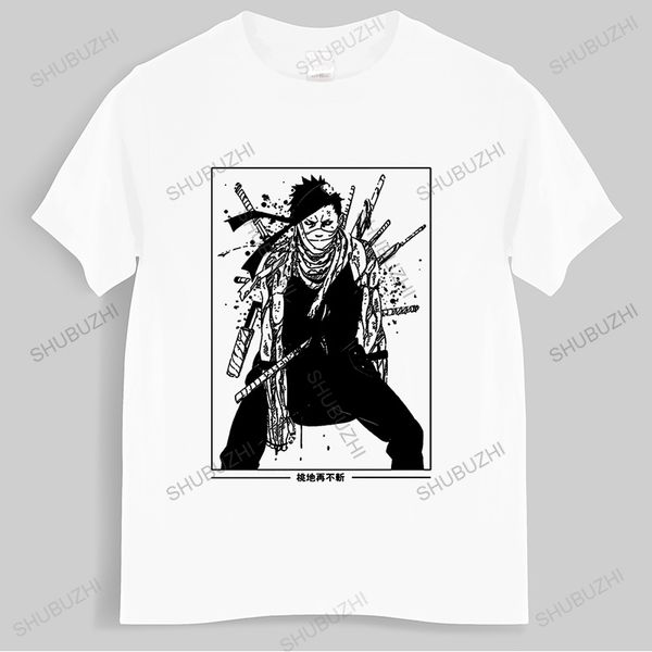 

mist demon momochi zabuza cool japan anime t-shirt homme summer short sleeve t shirt men white casual tshirt streetwear 220809, White;black