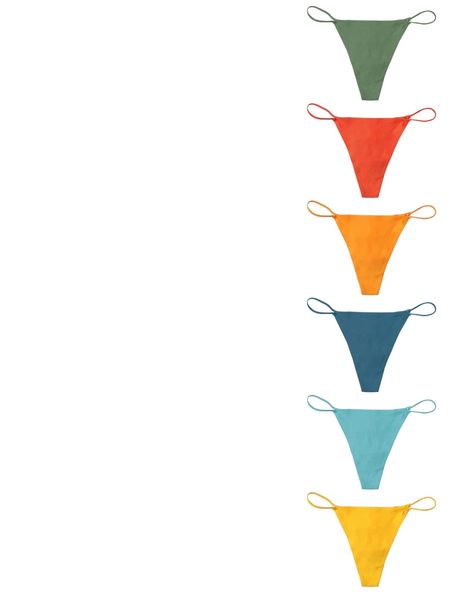 

6pack no show panty q5nb#, Black;red