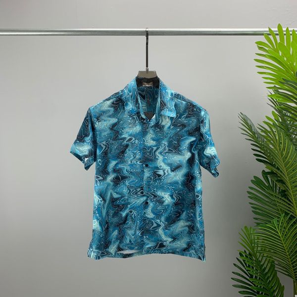 

2022ss spring and summer new shirt high grade cotton sweatshirts printing short pants sleeve round neck panel t-shirt size: m-l-xl--xxxl, Black;brown