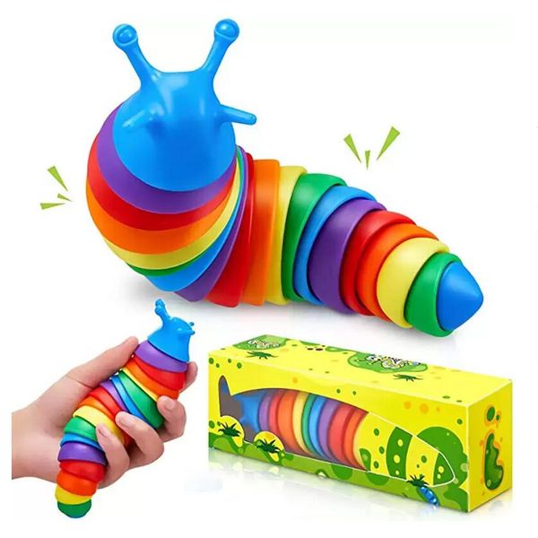 

fidget toys slug articulated flexible 3d slugs fidget toy all ages relief anti-anxiety sensory for children aldult