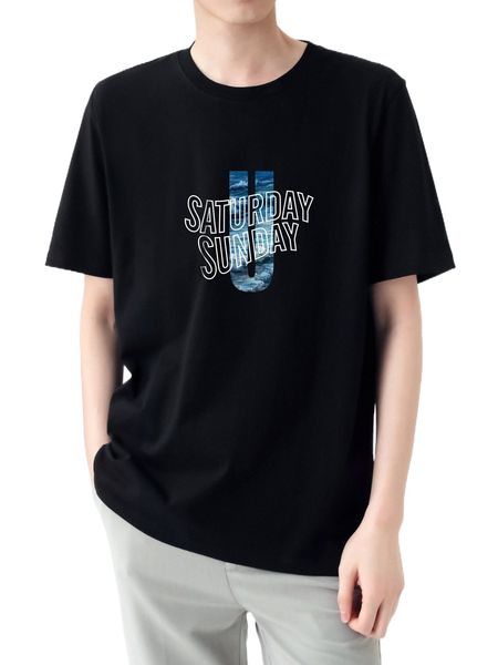 

men letter graphic tee n2e3#, White;black