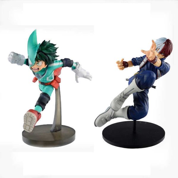 

huiya01 japan my hero academia midoriya izuku todoroki shouto pvc action figure anime figure model gollectible toy doll gifts q0722