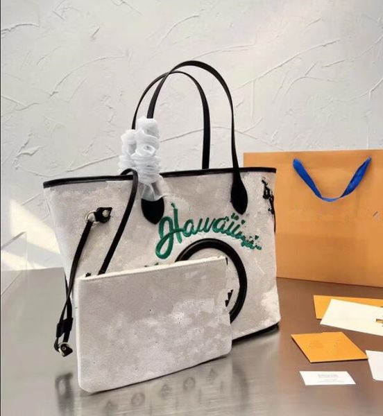 

2-piece handbag women luxurys designers bags casual travel large capacity tote bag pu material fashion shoulder bag