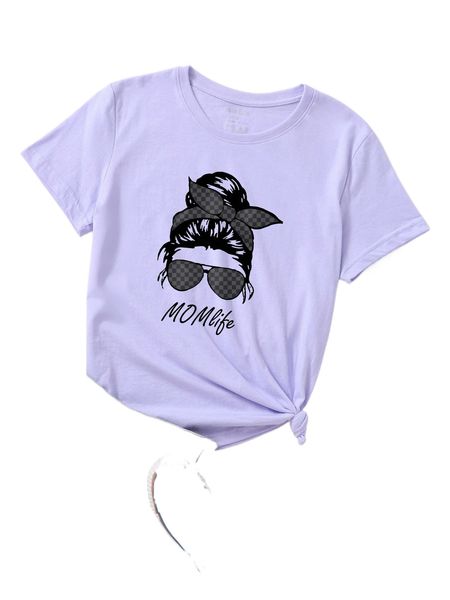 

figure and letter graphic tee i16g#, White