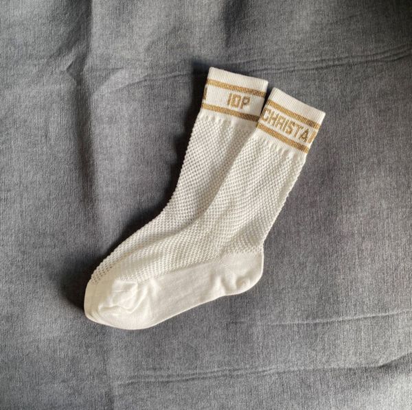 

spring womens summer classic hosierys brand d's sock fashion hollow letter tube love style socks mercerized wool female hosiery thin co, Black;white
