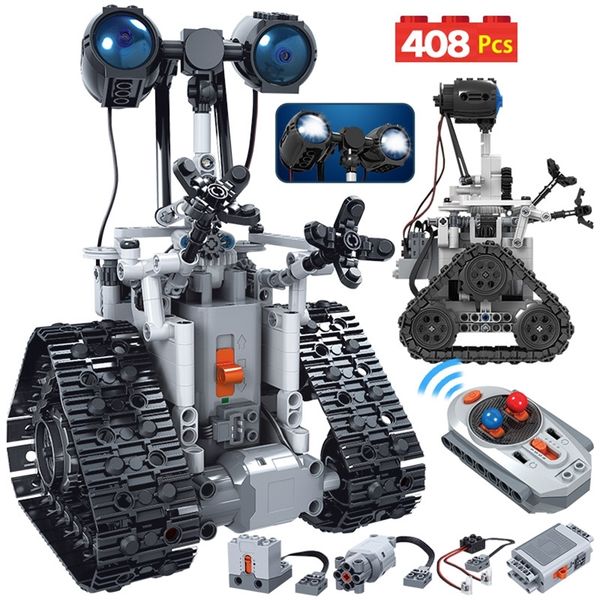 ZKZC 408pcs City Creative High Tech RC Robot Electric Blocks Remote Control Intelligent Bricks Toys for Children 220715