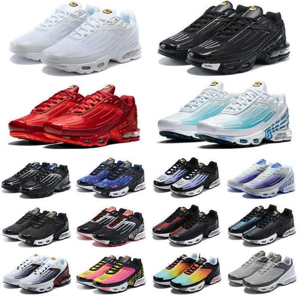 

tn plus 3 running shoes mens trainers chaussures triple black laser blue bred hyper violet silver red smoke grey outdoor sports sn272c