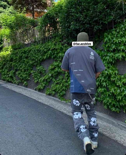 

far archive vibe fenggao street minority letter printing color matching washed old short sleeve t-shirt men's fashion brand, White;black