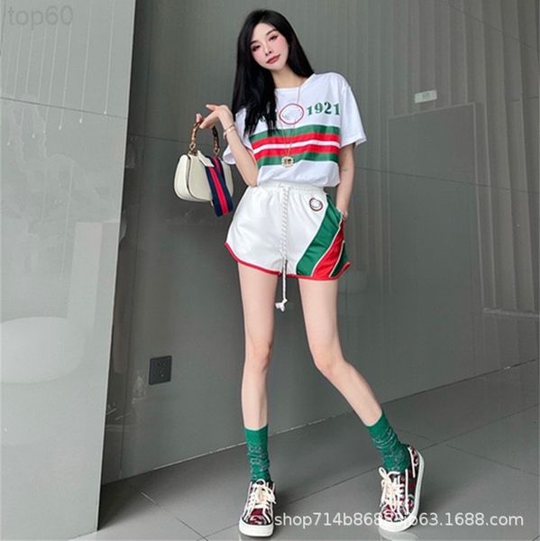 

women's tracksuits designer 2022 new summer sportswear women's loose chic short sleeved shorts korean student t-shirt two piece se, Gray