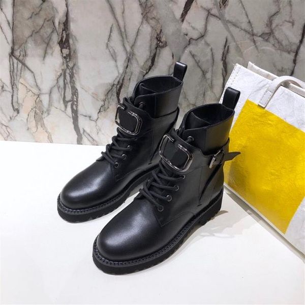 

quality fashion leather star women shoes designer boots martin short spring ankle exquisite middle cylinder metal woman shoes boot2494, Black