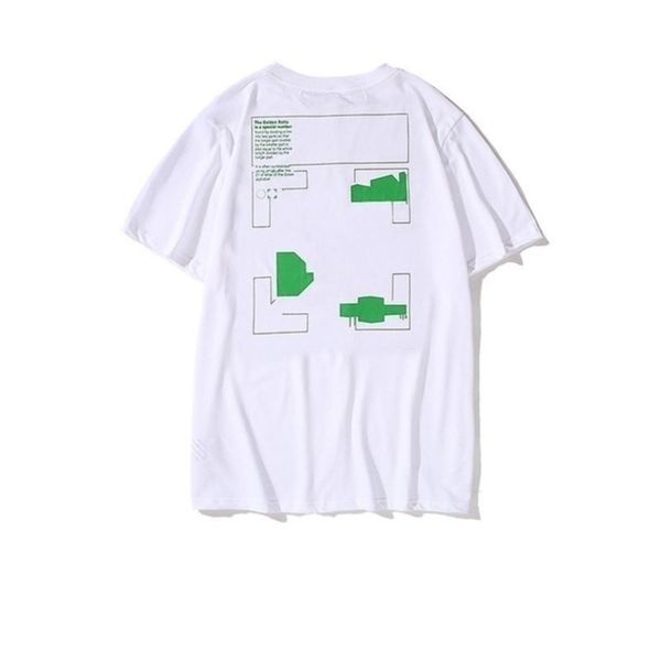 

offs fashion brand luxury mens t shirts designers high-quality t-shirt cotton loose arrow badge original bags women tees casual sport black, White;black