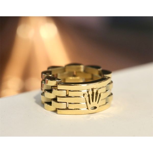 

fashion stainless steel chain ring for men crown rings for women engagement jewelry anniversary, Slivery;golden