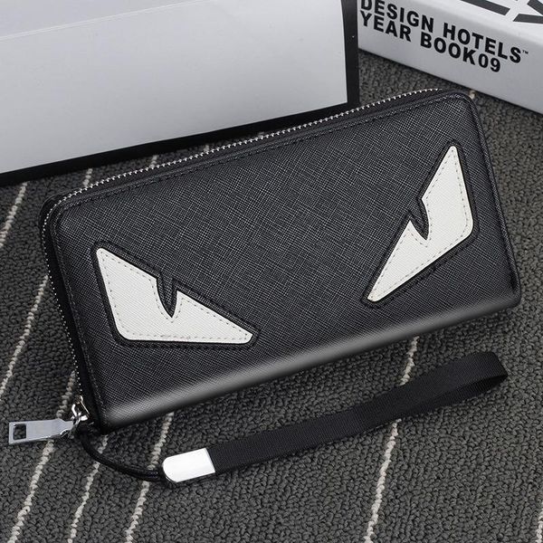 Кошельки роскошные дизайнерские сумки против кратанного блокировки пароля Men Classic Clutch Card Card Calkper Quality Zipper большая емкость