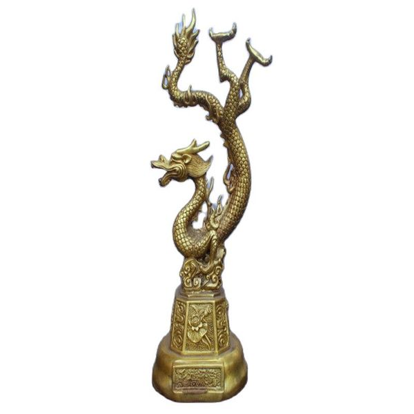 

china brass statue flying dragon copper statue, Black