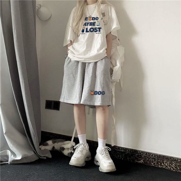 

summer sportswear sets for women short sleeved clothing suit female casual loose tracksuit print t-shirt shorts matching outfits, White