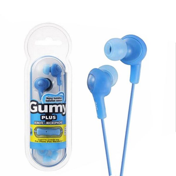 Auricolari gommosi per cuffie Gumy HA FR6 Mini auricolari in-ear da 3,5 mm HA-FR6 Gumy Plus con microfono e telecomando per smartphone Android con confezione al dettaglio
