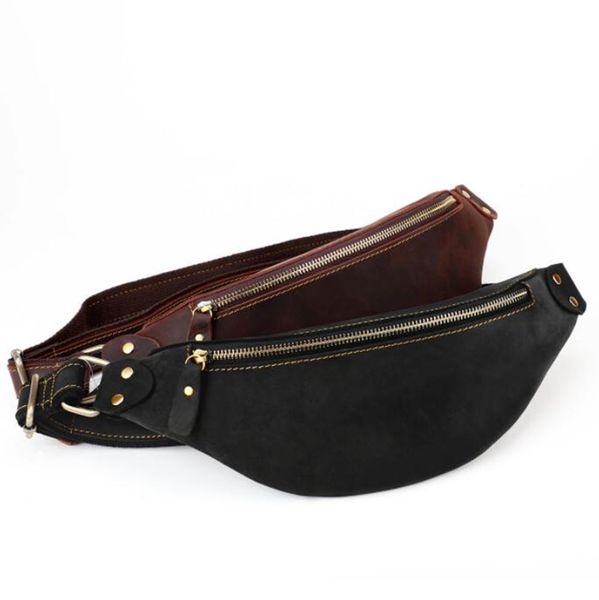 

6036 men's money clips popular style hand carry retro horse leather men mobile phone waist bag hand wallet, Black