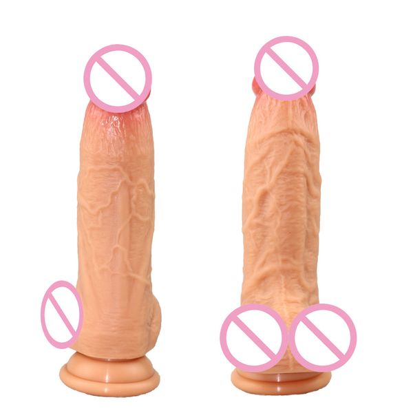 Neuankömmling riesiger Silikondildo G-Punkt-Stimulator sexy Spielzeug weicher und realistischer Kunststoffpenis