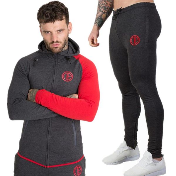 Men's Tracksuits Men Sportswear Suit Sweatshirt Tracksuit Sets Gym Fitness Hoodies Sortpants Running Sport Sport Cloth Cotton Casual Casual Pant