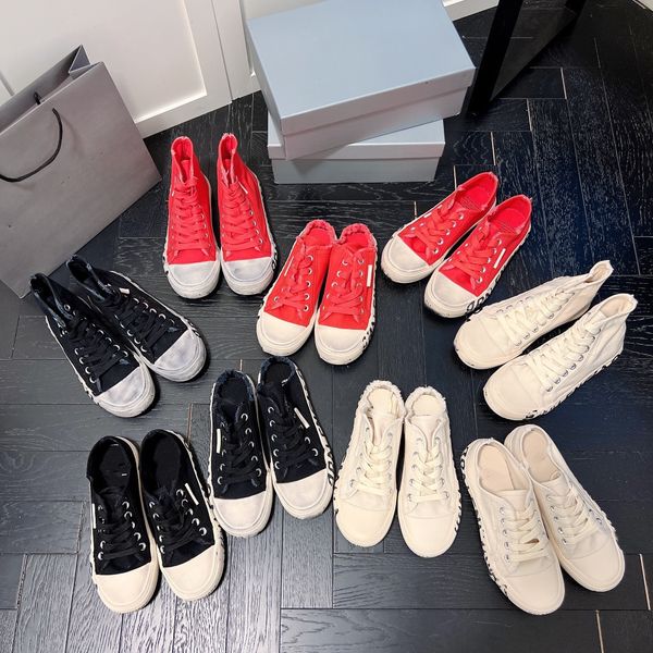 

paris classic vintage men women casual shoes low sneaker mule luxury designer wash old effect canvas shoes sneakers black white red platform
