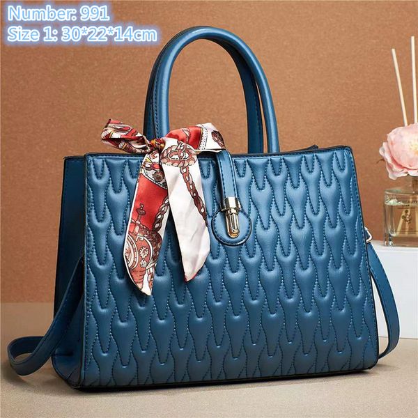 

wholesale ladies leather shoulder bags candy-colored embroidered thread fashion tote bag sweet little fresh printed bow handbag large capaci