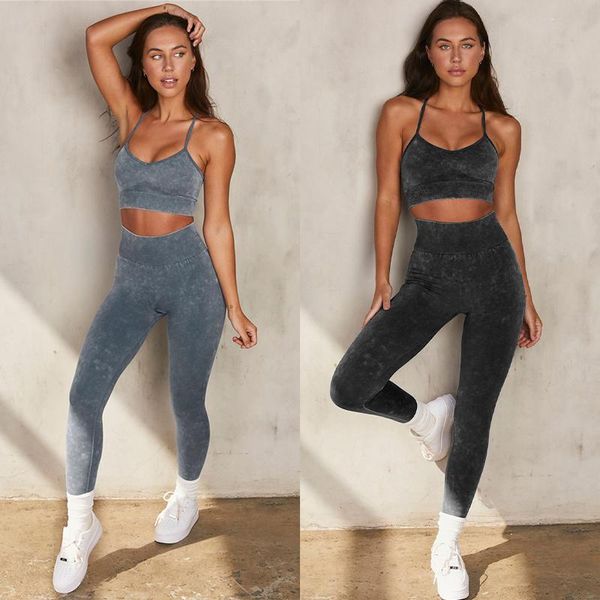 

yoga outfit women's tracksuit set female clothing seamless fitness leggings+cropped shirts sports suit zipper long sleeve gym wear