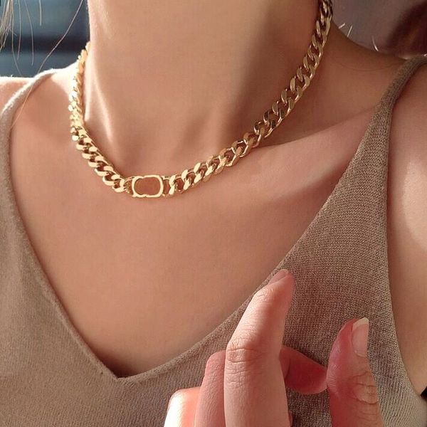 

designer jewelry choker necklace luxury18k gold plated do not fade diamond pendant hip hop necklaces cuban chain wedding gift bracelet set f, Silver