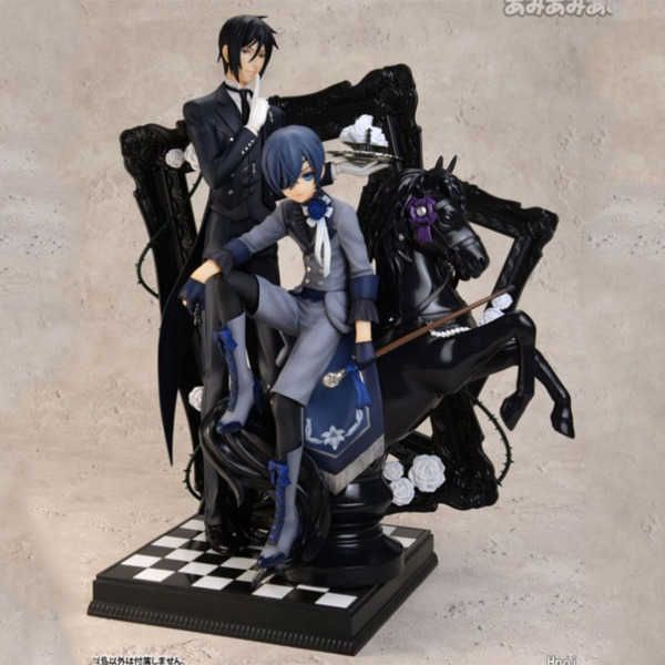 

huiya01 anime artfx black butler book of circus kuroshitsuji ciel sebastian michaelis pvc action figure collectible model toy doll gifts q07