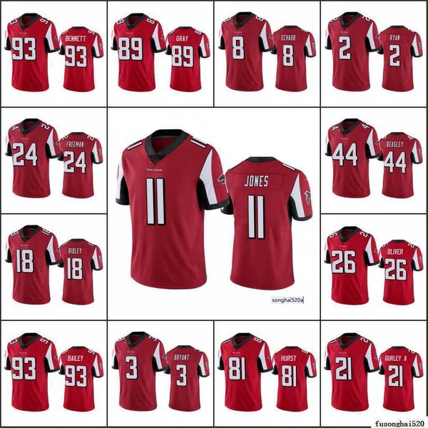 

custom atlanta''falcons''men #18 ridley 11 julio jones 2 matt ryan 21 gurley women youth red vapor untouchable limited&#, Black