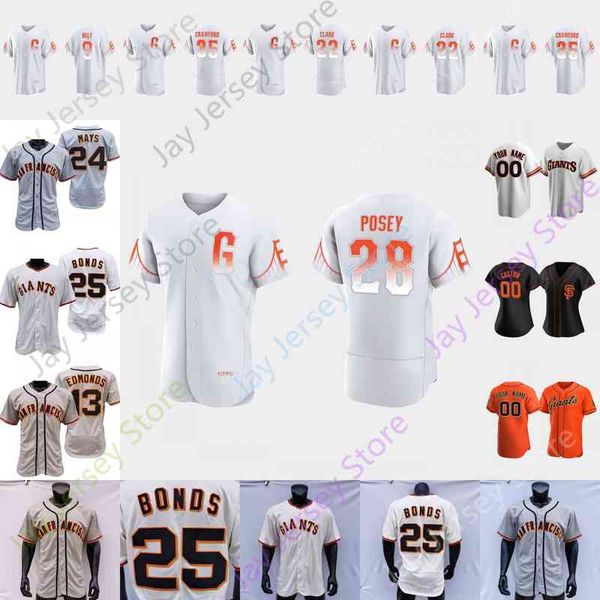 

2021 city connect jersey kris bryant duane kuiper brandon crawford la stella posey belt evan longoria donovan solano dickerson dubon ruf, Black