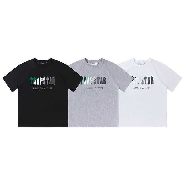 

men fashion designer niche fashion brand trapstars towel embroidery european and american simple letters men and women loose casual cotton s, White;black