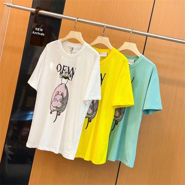 

spring and summer new correct short sleeved cotton same loose embroidered pullover round neck women's wear, White