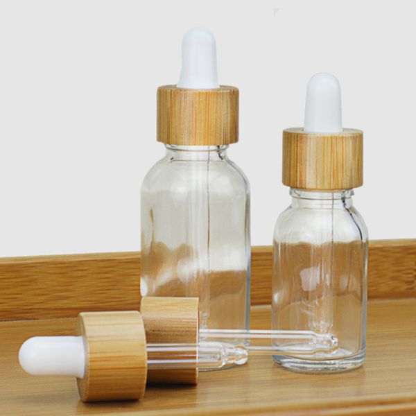 Bottiglie vuote in vetro trasparente da 50 ml-5 ml con pipette contagocce Bottiglie contagocce per uso aromaterapico con oli essenziali