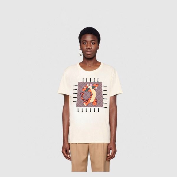 

cotton jersey t shirts with logo print designer men short sleeve t-shirt fit hip hop streetwear tees fashion women oversize dy81691, White;black