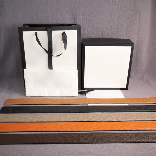 

fashion man woman belt leather belts 2 color smooth buckle belt width 38mm with box227l, Black;brown